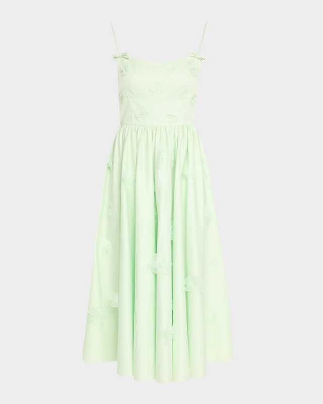 Cotton Flower Midi Dress